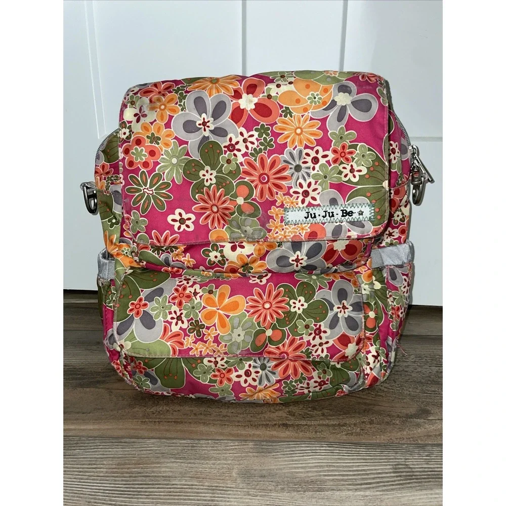 JuJuBe Ju Ju Be Perky Perennials PackaBe Diaper Bag Baby Backpack Floral +Change
